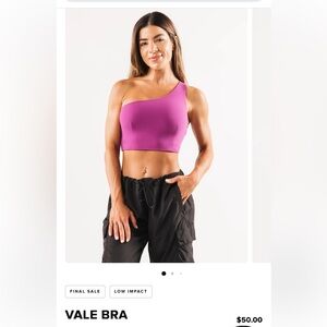 NWT Alphalete Vale Tenacity One Shoulder Bra Nebula